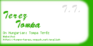 terez tompa business card