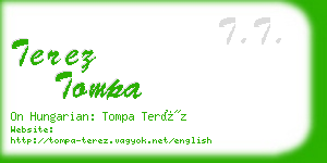 terez tompa business card